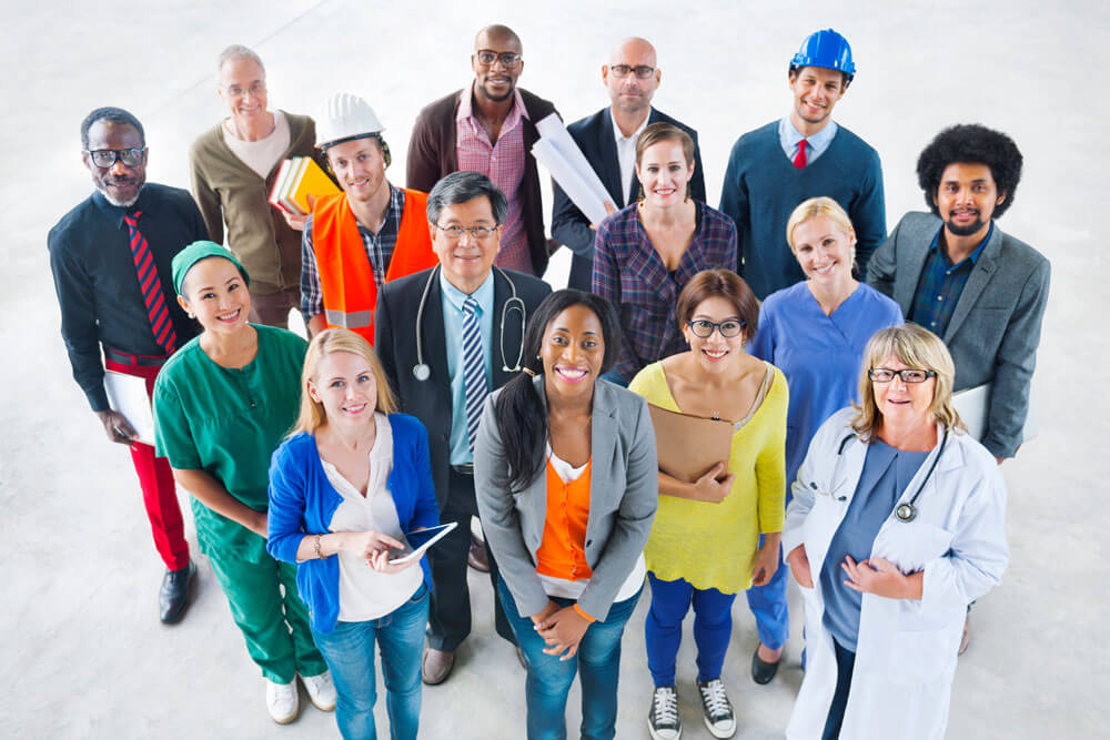 Group Of Diverse Multiethnic People With Various Jobs